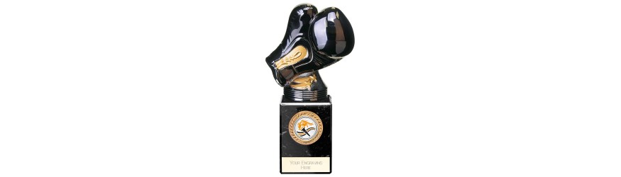 BLACK VIPER BOXING LEGEND RESIN TROPHY - 5 SIZES - 12.5CM - 20.5CM